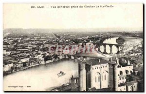 Albi Old Postcard General view taken from the steeple of St. Cecilia