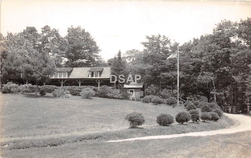 B68/ Canton Maine Me RPPC Real Photo Postcard c30s Pinewood Camps Main Bungalow