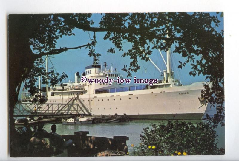 LN0612 - Singapore Educational Liner - Logos , built 1949 - postcard