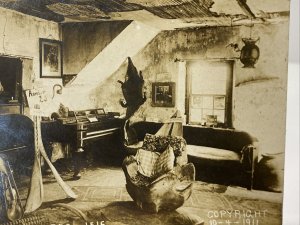 Whitney's Oldest US House Interior St Augustine FL Florida RPPC Photo Postcard