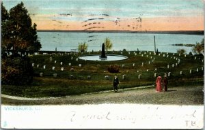 Postcard MS Vicksburg Raphael Tuck - Officers' Club National Cemetery 1905 L6