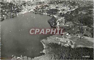 Modern Postcard Gerardmer (Vosges) Lake and the city seen from plane