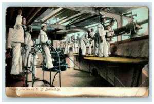 C.1905-10 Target Practice on U. S. Battleship Postcard P183