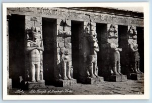 Thebes Egypt Postcard The Temple of Medinet Habu c1930's Unposted RPPC Photo