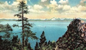 Vintage Looking Towards The Tavern From Glenbrook, Tahoe, Calif. Postcard P130