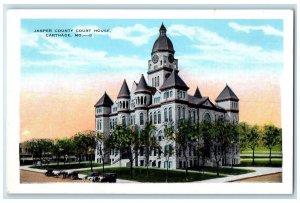 c1920  Exterior Jasper County Court House Building Carthage Missouri MO Postcard