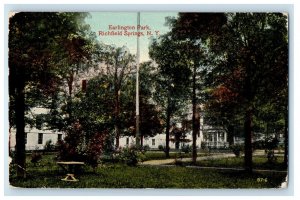 1917 Earlington Park Richfield Springs New York NY Posted Antique Postcard