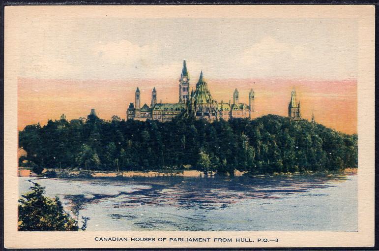 Canadian Houses of Parliament From Hull,Quebec,Canada