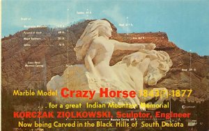 Marble model Crazy Horse Korczak Ziolkowski Sculptor, Engineer Black Hills SD 