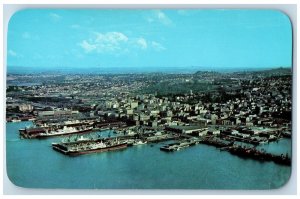 New Zealand Postcard Aerial View of Auckland c1950's Vintage Unposted