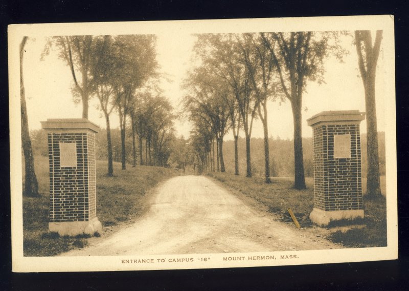 Mount Hermon, Massachusetts/MA/Mass Postcard, Entrance To Campus 16