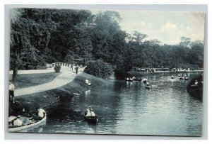 Vintage 1910's Photos Postcard Boats on Grand Canal Belle Isle Park Detroit MI