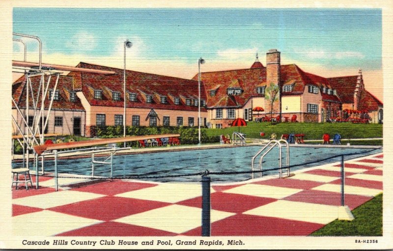 Michigan Grand Rapids Cascade Hills Country Club and Swimming Pool Curteich