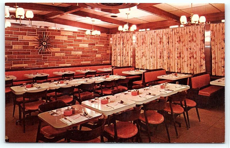 Postcard NJ Phillipsburg Key City Diner Interior B17