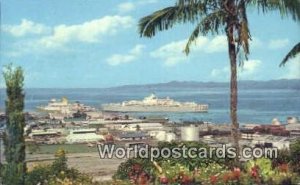 Suva's Busy Harbour Suva Fiji, Fijian Postal Used Unknown, Missing Stamp 