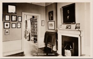 The Dickens House Interior Charles Dickens Study Unused TUCK RPPC Postcard F61