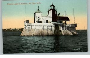 St John NB Lighthouse c1910 Postcard