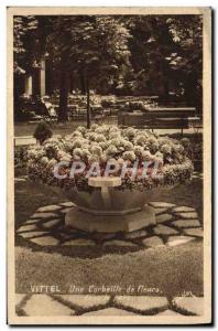 Old Postcard Vittel A flower basket in the Park