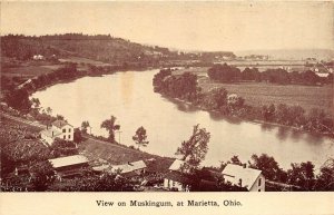 Marietta Ohio c1910 Postcard View on the Muskingum River