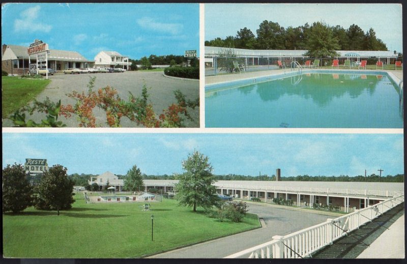 Virginia Reste Motel EMPORIA I-95 & US 301 Exit 6 - pm1992 - Chrome 1950s-1970s