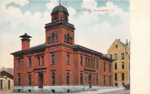 J49/ Burlington Iowa Postcard c1910 U.S. Post Office Building 206