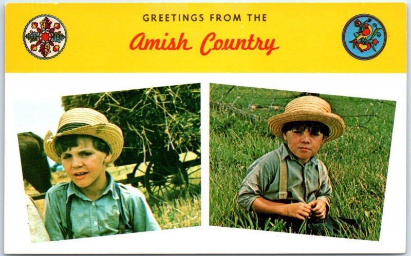 Young Amish boys - Greetings from the Amish Country. . . - Pennsylvania