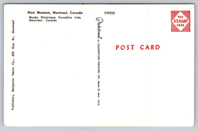Montreal  Canada   Wax Museum  Open Top Bus   Postcard