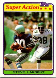 1981 Topps Football Card Steve Largent Seattle Seahawks sk60465