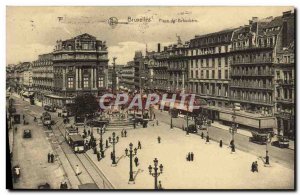 Old Postcard Brussels Place De Brouckere