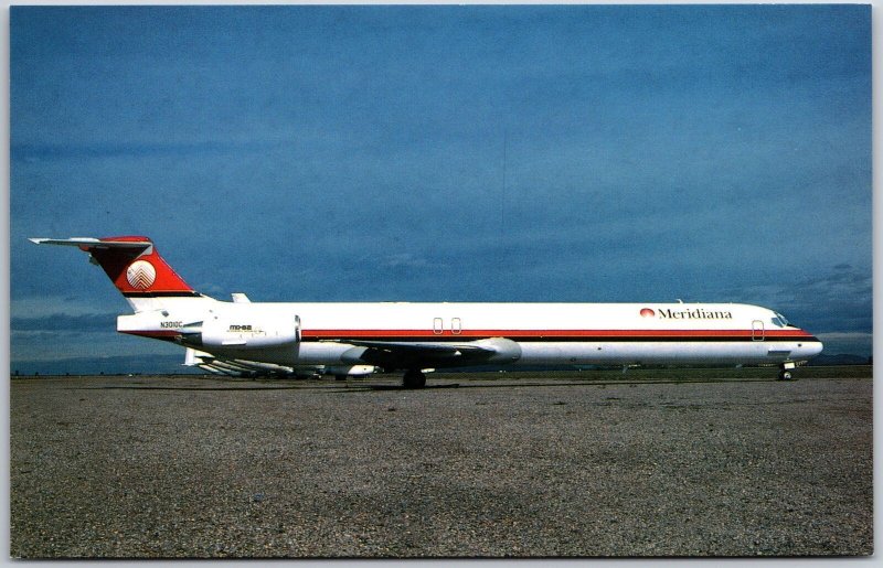 Airplane Meridiana Spa McDonnell Douglas MD-82 N3010C MSN 49903 Marana Postcard