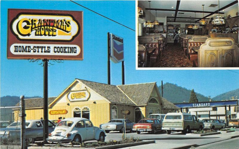 Yreka California~Grandma's House Restaurant~Roadside & Dining Room~VW Beetle~Pc