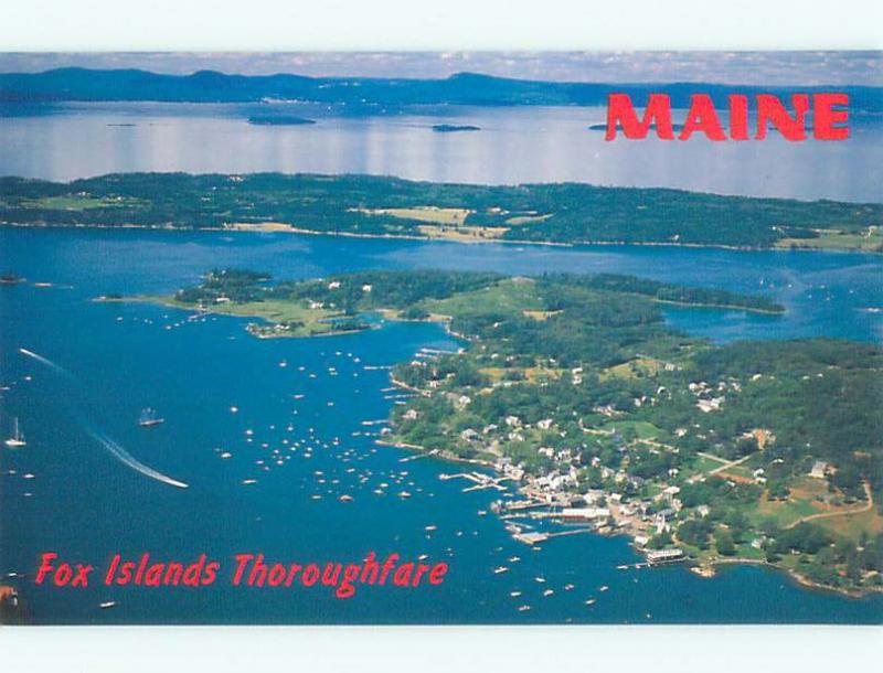 Unused Pre-1980 AERIAL VIEW OF TOWN North Haven - Vinalhaven Maine ME n1824@