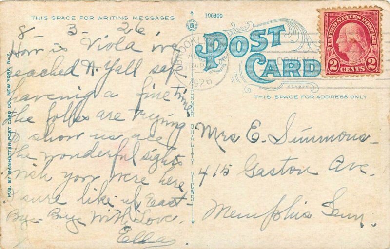 1920s White Border Postcard; Y.W.C.A. Yonkers NY Westchester County posted