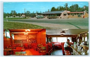 SEARSPORT, ME Maine ~ Roadside LIGHT'S MOTEL & Restaurant 1973 Cars Postcard