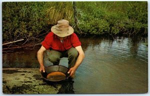 Postcard - Man Panning Gold