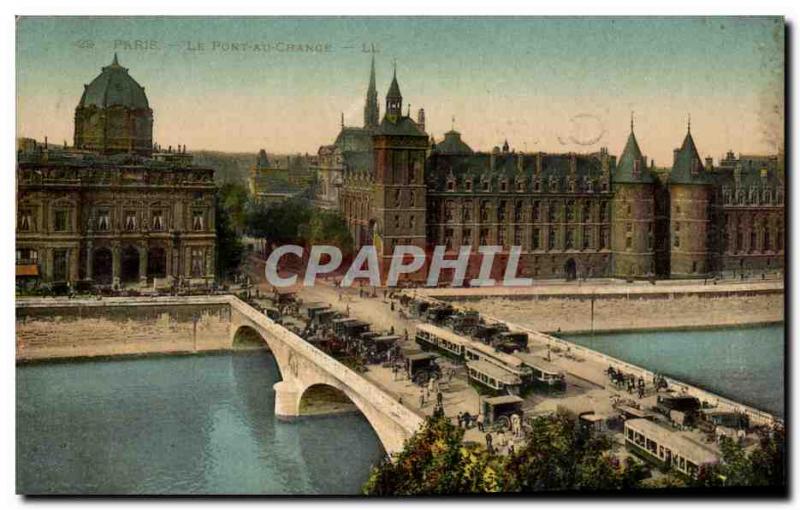 Paris Old Postcard The bridge changes