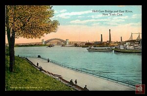Hell Gate Bridge and East River, NYC  