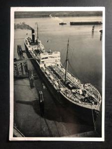 1937 Nurenberg Germany RPPC Postcard cover to Heideu shell tank Steamer ship