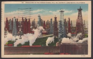 California Long Beach - Producers in the Signal Hill Oil District pm1939 ~ LINEN