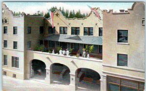 COEUR d'ALENE, Idaho ID ~ Entrance to HOTEL IDAHO ca 1910s Rieder Postcard