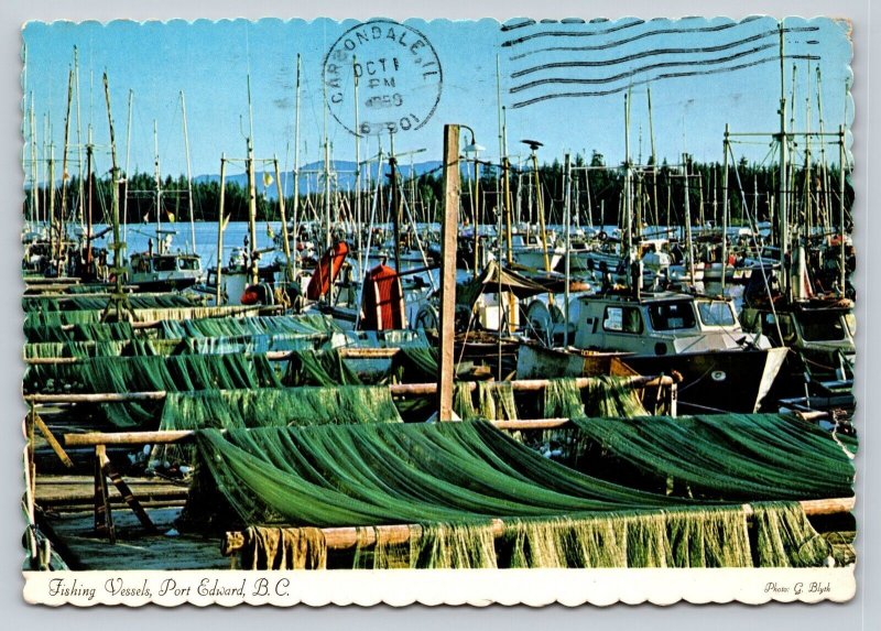 c1980 Fishing Vessels at Port Edward in B.C. Canada 4x6 VINTAGE Postcard -0274