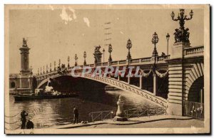 Old Postcard Paris Strolling Pont Alexandre III