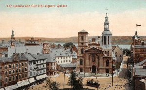 br105798 basilica and city hall square quebec canada