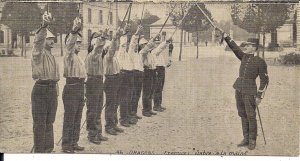 WWI Era, French Dragoons, Sabres, Military Drill, Helmets, Poilu 1910-20