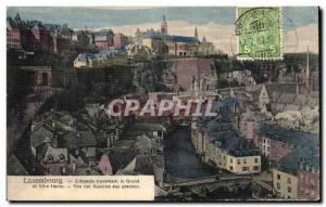 Old Postcard The Luxembourg Alzette through the Grund and Ville Haute Von der...