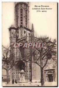 Old Postcard Aix en Provence Cathedral Saint Sauveur fifteenth century
