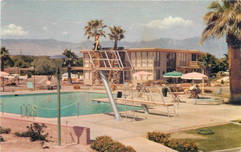 CLINTON IOWA 1950s Indio Hacienda COACHELLA CALIFORNIA Highway 99 pool 4666