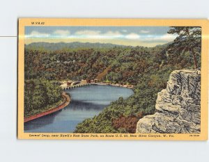 Postcard Lover's Leap near Hawk's Nest State Park New River Canyon West Virginia