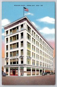 Green Bay WI Minahan Building Wisconsin Postcard E28