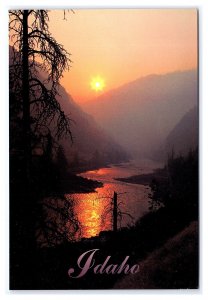 Scenic Sunset Idaho Postcard Continental View Card